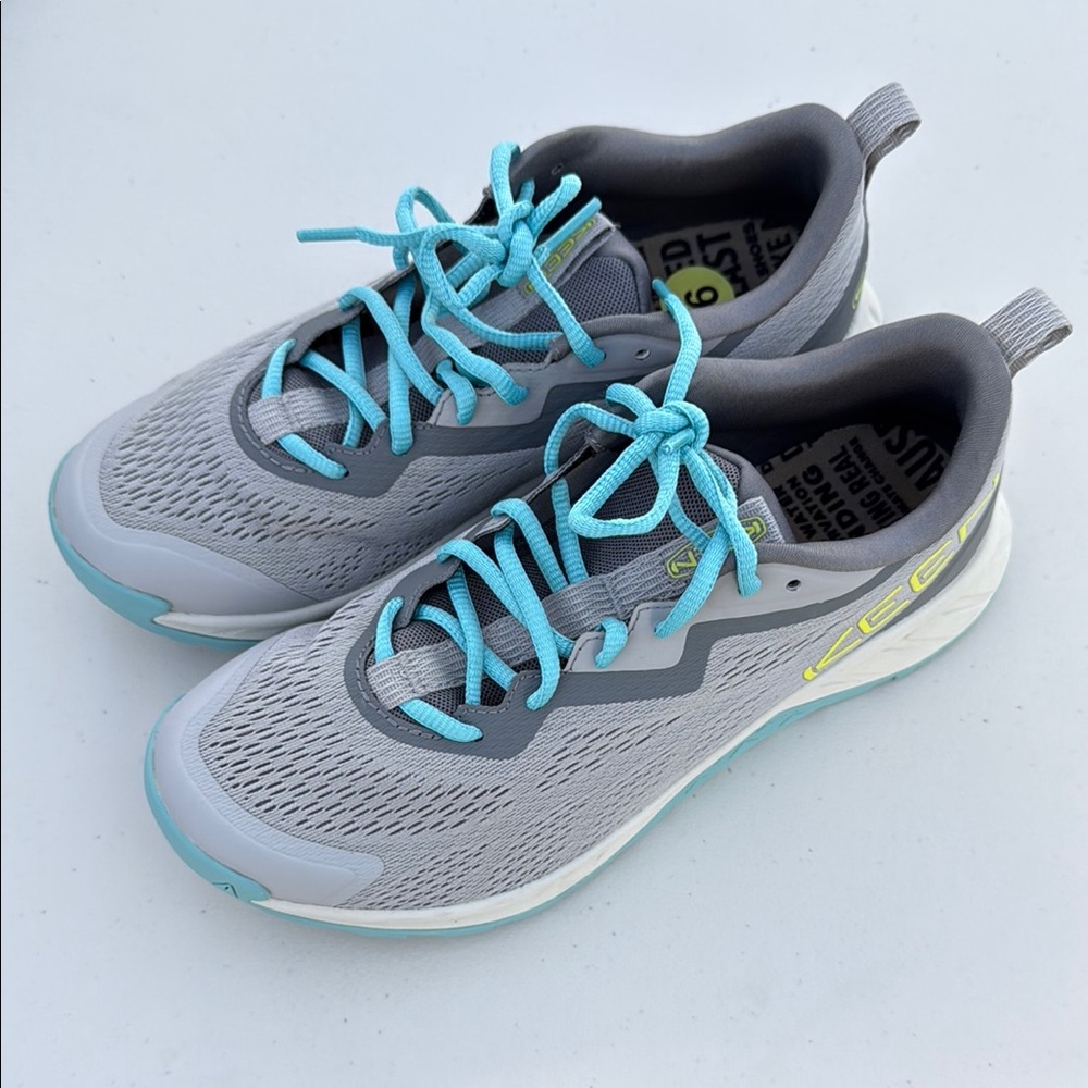 KEEN Gray and Blue Hiking Sneakers